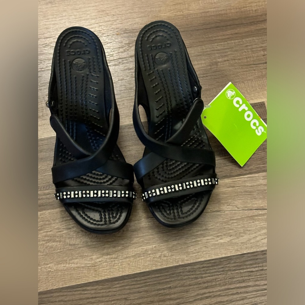 Crocs Cyprus IV rhinestone heels